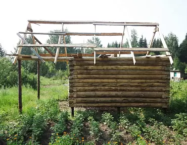 Баня из бревна 4х7 м