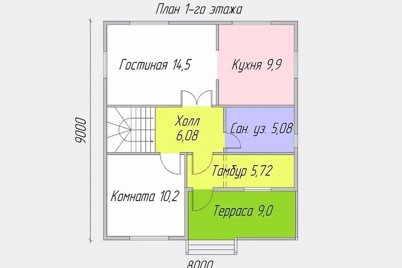 Адмирал 2К 8.0х9.0 м