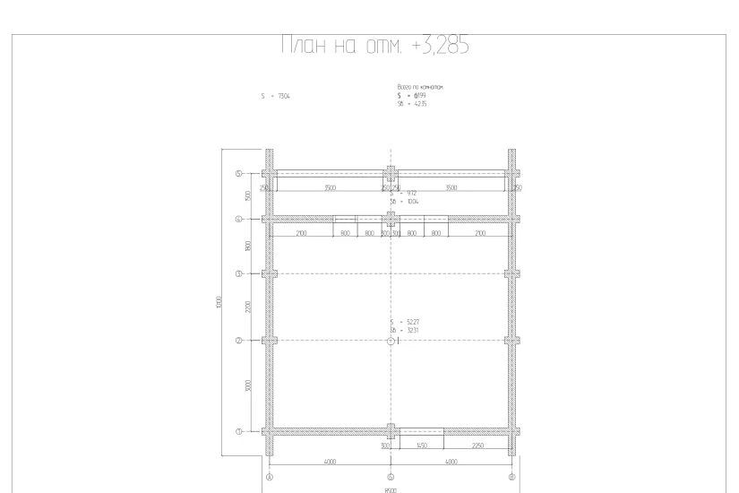 Дом-бревно240мм-8870х8500мм-1,5эт-КД