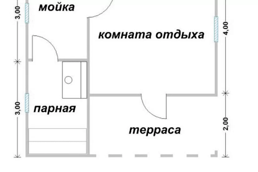 Баня 6х6 К2П3