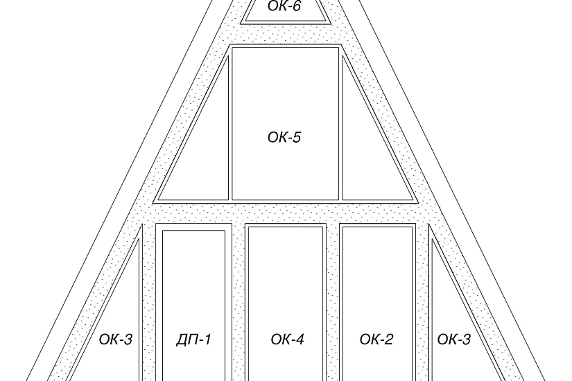 Дом-каркас(A-FRAME)200мм-13000х7500мм-2эт-КР
