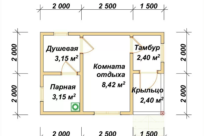 Баня 4х6 из бруса