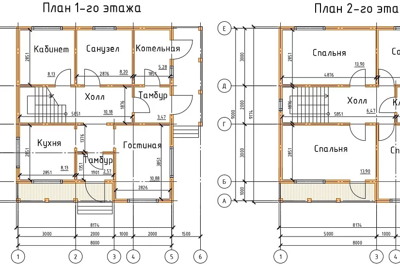 Каркасный дом 8*9