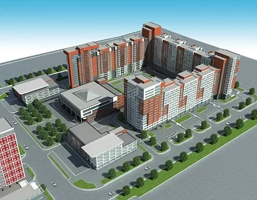 Микрорайон на винтовых сваях