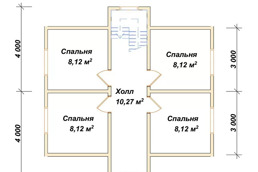 Дом из профилированного бруса 8х8
