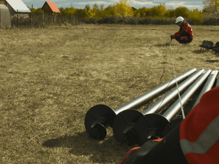 Установка винтовых свай своими руками 3