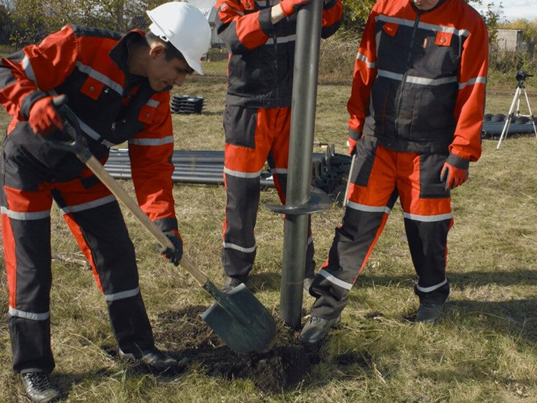 Установка винтовых свай своими руками 5
