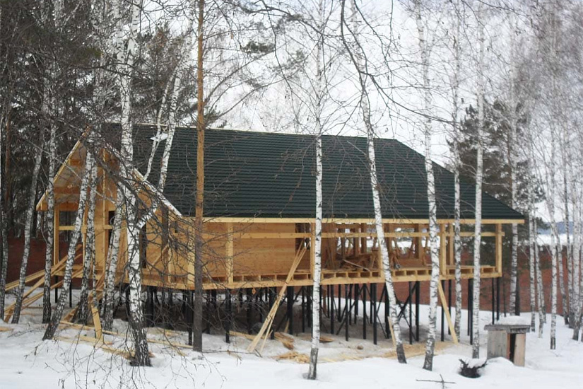 Дом из бруса 14х16 м